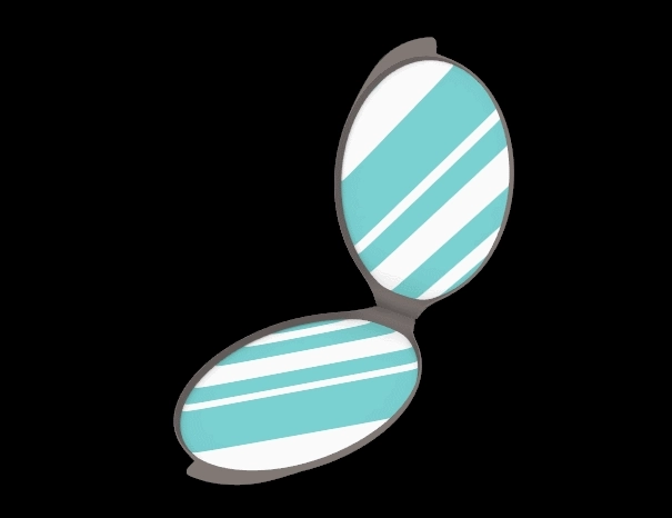 simple 3D model of a hand mirror